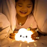 Veilleuse LED - Forme Nuage en Silicone  - Tactile - Changement De Couleur - Rechargeable – Image 9