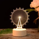 Veilleuse 3D En Forme Parc D'attractions - LED - USB Power - Lampe Décoratif – Image 9