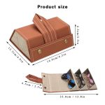 Étui à Lunettes Pliable 3 En 1 En Cuir PU - Multi-usages - Marron – Image 12