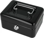 Métal Cach Box - Caisse à Monnaie - Coffre Fort + 2 Clés - 200*160*90 mm - Noir – Image 5