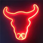 Enseigne Lumineuse Led En Néon (taureau)  - USB - Décoration – Image 3