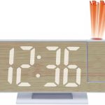 Réveil de Table Numérique - Écran D'affichage - Fonction Snooze - Température LED - Son fort - Luminosité Réglable - Rechargeable