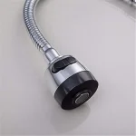 Robinet d'évier de cuisine avec bec pivotant - Plaque contemporaine en céramique chromée - Bobine - Rotation à 360° – Image 7