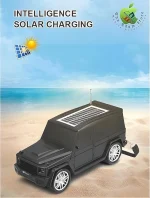 Baffle Bluetooth 3D Portable - Forme De Voiture - Alimentation Solaire - Rechargeable - Radio FM - Port USB – Image 7