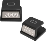 Station De Recharge Sans Fil Avec Réveil Sans Fil Sécurisé - Acrylique - Rechargeable-LED-Noir – Image 4
