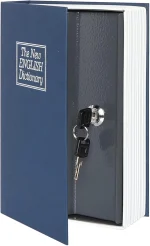 Coffre-Fort Créatif En Forme Livre – Avec 2 Clés – 265 × 200 × 65 Mm - Bleu – Image 2
