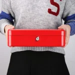 Caisse a Monnaie - Métal - Grand Plateau à 5 Sections - 4 Ressorts Avec 2 Clés - 90 × 40 × 15cm - Rouge – Image 2