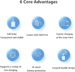 Mini Power Bank Transparente 20000mAh - Chargeur Portable PD20W QC - Charge Rapide - Batterie Externe Pour IPhone Xiaomi - Chargement Externe – Image 5