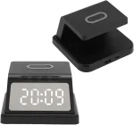 Station De Recharge Sans Fil Avec Réveil Sans Fil Sécurisé - Acrylique - Rechargeable-LED-Noir – Image 9