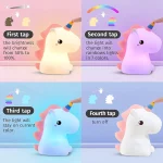 Veilleuse LED - Licorne en Silicone - Tactile - Changement De Couleur - Rechargeable – Image 4