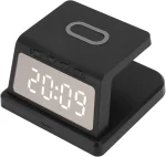 Station De Recharge Sans Fil Avec Réveil Sans Fil Sécurisé - Acrylique - Rechargeable-LED-Noir – Image 12