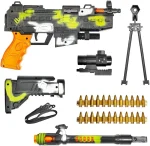 Jeu Pistolet Mitrailleur À Barillet - Étui - Bandoulière - Lumières Clignotantes - Effets Sonores - Design Militaire – Image 9