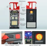 Lampe De Poche LED - Allumer la cigarette à Énergie Solaire - Rechargeable - Multifonction - 8 Modes D'éclairage - Coupe-ceinture De sécurité - Tournevis – Image 5