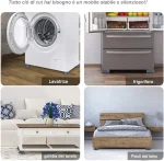 Coussin Anti-vibration 4 Pièces - Pour Machine à Laver Réfrigérateur et Table - Absorption des Chocs - Caoutchouc Antidérapant - Vibration Universelle - Faible Bruit – Image 3