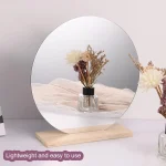 Miroir Acrylique Autocollant HD - Rond Sticky - Grand Sans Cadre - (24 x 24 cm x 2 mm)