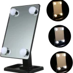 Miroir de Maquillage de Style Hollywoodien - Lumière LED 3 Mode - Rotation Horizontale à 360° - Rotation Verticale à 180° - Double Alimentation