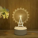 Veilleuse 3D En Forme Parc D'attractions - LED - USB Power - Lampe Décoratif – Image 11