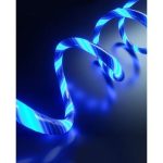 Câble de Charge Rapide RGB Brillant - 120W 6A Max - Type C - Rotation 180° - Bleu – Image 7