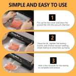 Pack De Cuisine - Machine à Sceller Les Aliments Sous Vide Avec 10 sachet sous vide Gratuit + Lave Verre + Balance De Cuisine + Ciseaux À Légumes 5 En 1 Cadeau – Image 3