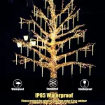 Lumières De Fête 8 Pièces – Plumeau LED – Bâton Lumineux à Fibre Optique – Clignotant Coloré – Image 5