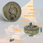 Lampe de Camping LED Multifonctionnelle - Étanche - Avec Guirlande Lumineuse 10 M - Rechargeable – Image 3