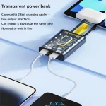 Mini Power Bank Transparente 20000mAh - Chargeur Portable PD20W QC - Charge Rapide - Batterie Externe Pour IPhone Xiaomi - Chargement Externe – Image 7