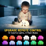 Veilleuse LED - Forme Nuage en Silicone  - Tactile - Changement De Couleur - Rechargeable – Image 3