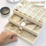 Boîte à Bijoux Pour Femme – 3 Tiroirs – Organiseur De Bijoux – Acrylique Transparent (9,3 x 5,3 x 4,1 cm) – Image 4