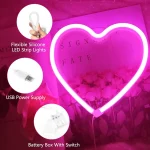 Enseigne Lumineuse Led En Néon (Coeur) - USB - Décoration