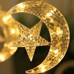 Guirlande Lumineuse Étoiles et Lune - LED - 5 Mètres sur 1 - Fenêtre - 8 Modes D'éclairage – Image 4