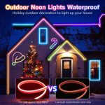 Bande LED Néon 5M - RVB Flexible - Contrôle APP - Télécommande - Suivi de Musique - Étanche – Image 11