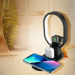 Chargeur De Bureau Sans Fil - LED - Support Pour Téléphone Portable 4 en 1
