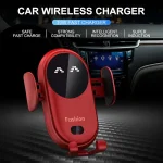 Chargeur De Voiture Sans Fil 2 En 1 - Tous Smartphones - Charge Rapide Intelligente - Infrarouge - Capteur - Support Téléphone – Image 7
