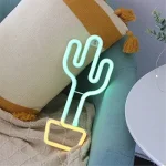 Enseigne Lumineuse Led En Néon (Plante d'aloe vera )  - USB - Décoration – Image 4