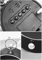 Horloge de Bureau Murale Multifonction - Température - Alarme - Commande Vocale - Affichage De L'heure D'été - LED - Blanc – Image 4