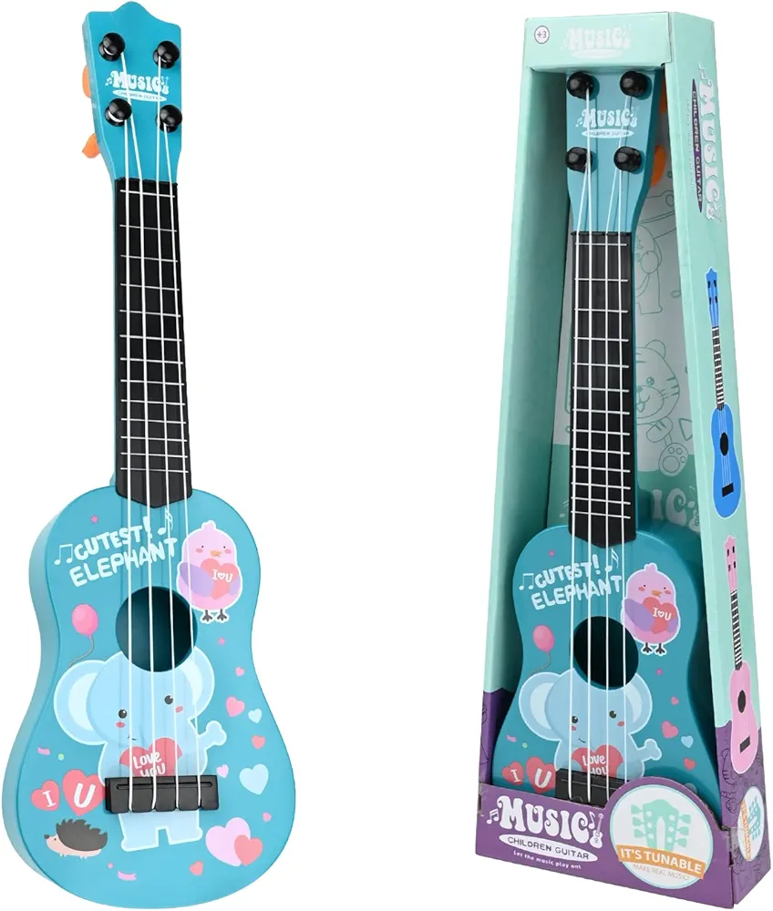 71eEr5rra4L._AC_UF8941000_QL80_FMwebp_-1.webp Guitare Pour Débutants – Avec 4 Cordes Réglables – Instrument Classique Pour Les Tout-Petits De 3 à 12 Ans - Garçons et Filles – Image 1