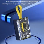 Mini Power Bank Transparente 20000mAh - Chargeur Portable PD20W QC - Charge Rapide - Batterie Externe Pour IPhone Xiaomi - Chargement Externe – Image 6