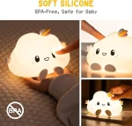 Veilleuse LED - Forme Nuage en Silicone  - Tactile - Changement De Couleur - Rechargeable – Image 2