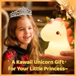 Veilleuse LED - Licorne en Silicone - Tactile - Changement De Couleur - Rechargeable – Image 8