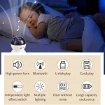 Lampe de Projection de Ciel Étoilé Bluetooth - Speaker - USB - Carte Mémoire - Musique - Blanc – Image 8