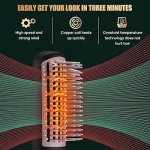 Brosse Pour Sécher Les Cheveux - 5 × 1 Multifonctions - Coiffantes Lissantes et Adoucissantes - Rouge – Image 7