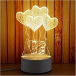Veilleuse 3D En Forme Love - LED - USB Power - Lampe Décoratif – Image 2