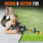 Jeu Pistolet Mitrailleur À Barillet - Étui - Bandoulière - Lumières Clignotantes - Effets Sonores - Design Militaire – Image 7