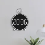 Horloge de Bureau Murale Multifonction - Température - Alarme - Commande Vocale - Affichage De L'heure D'été - LED - Blanc – Image 2