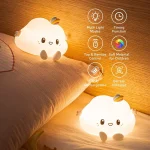 Veilleuse LED - Forme Nuage en Silicone  - Tactile - Changement De Couleur - Rechargeable