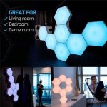 Pack De 3 Lumière Murale Hexagonale Quantique Intelligente à LED RVB Avec Télécommande – Image 7
