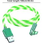 Câble de Charge Rapide RGB Brillant - 120W 6A Max - Type C - Rotation 180° - Vert – Image 8