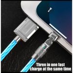 Câble de Charge Rapide RGB Brillant - 120W 6A Max - Type C - Rotation 180° - Bleu – Image 8