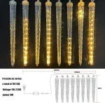 Lumières De Fête 8 Pièces – Plumeau LED – Bâton Lumineux à Fibre Optique – Clignotant Coloré – Image 2