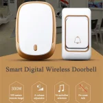 Sonnette intelligente Sans Fil - 100 Mètres - 32 Mélodies - Blanc – Image 12
